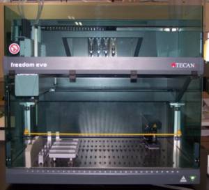 Роботизированная раскапывающая станция, TECAN EVO 100, TECAN.